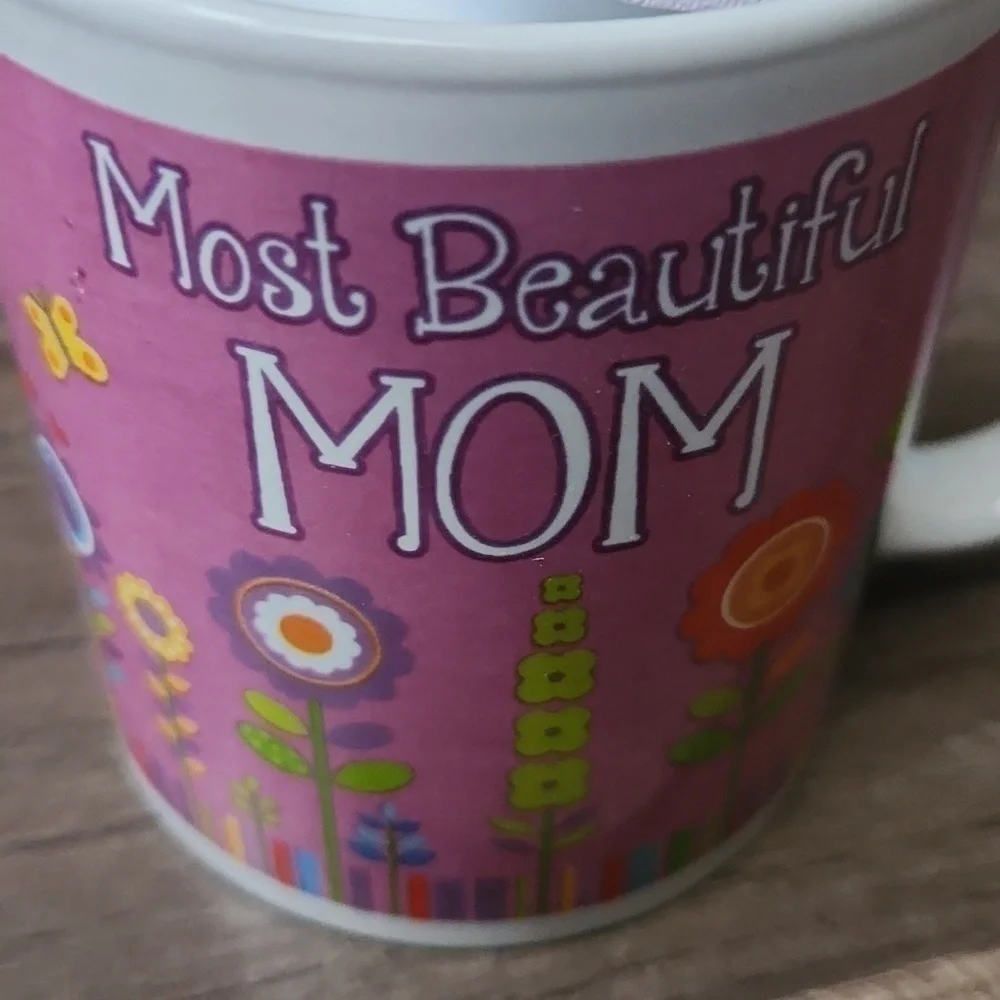 NEW! Most Beautiful Mom Coffee Mug with Starbucks Coffee  Mothers Day Gift